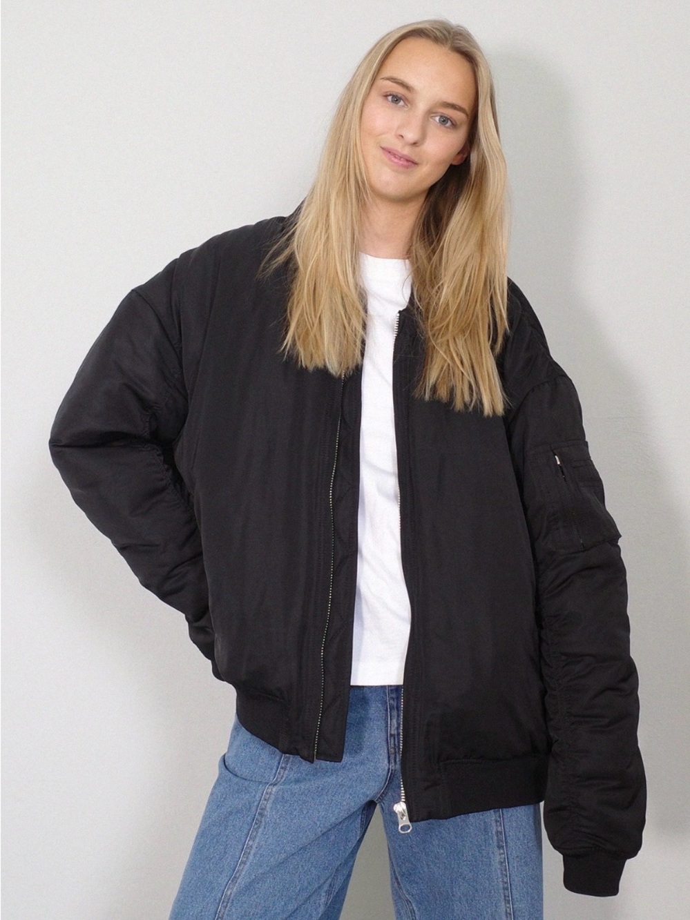 Boii Sandra Black Bomber Jacket One Size